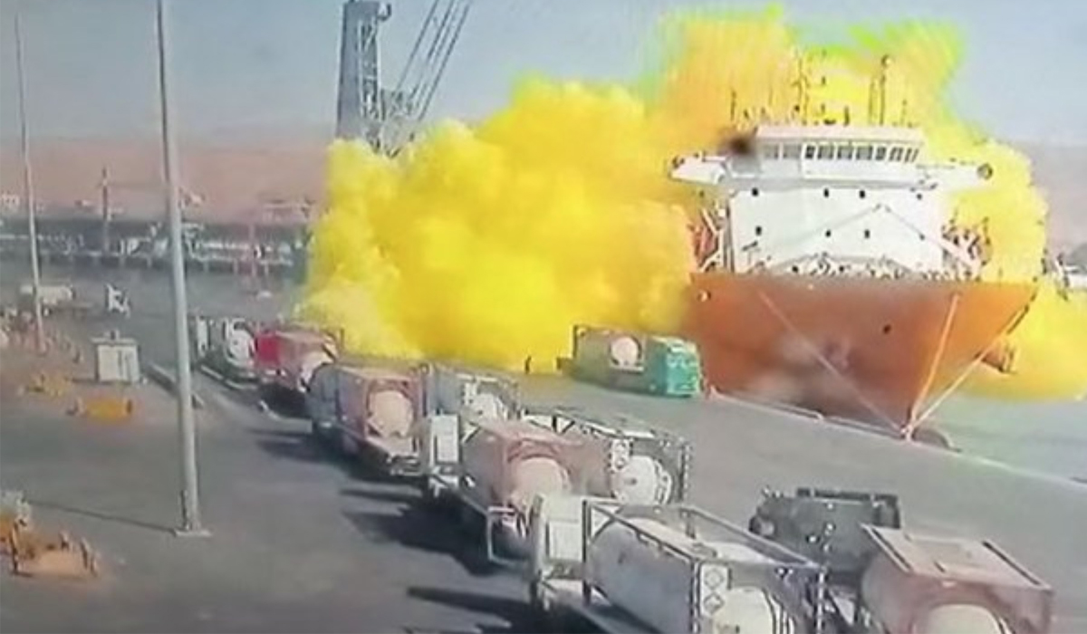10 dead, over 200 injured in toxic gas leak in Jordan's Aqaba port